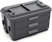 3-Drawer Stackable Tool Storage Box Multi-Layer Hardware Organizer Case Black