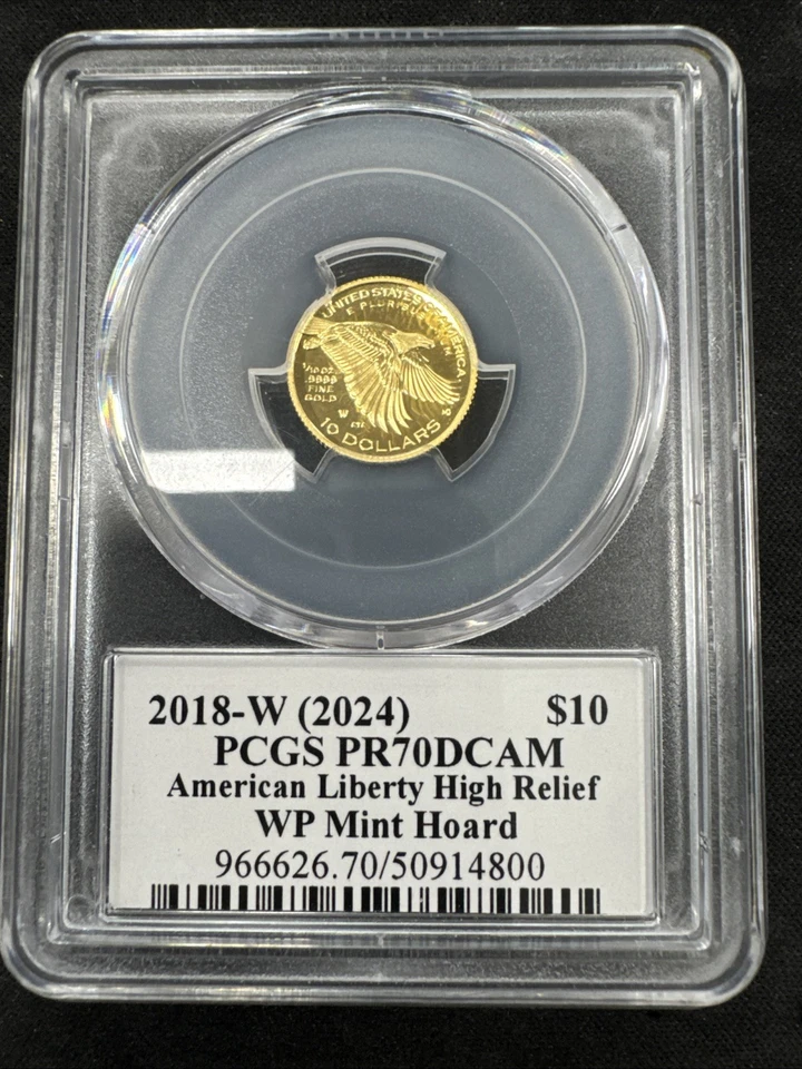 2018-W (2024) $10 Liberty Gold WP Mint Hoard PCGS PR70 David Hall Sig Label - Image 2 of 2