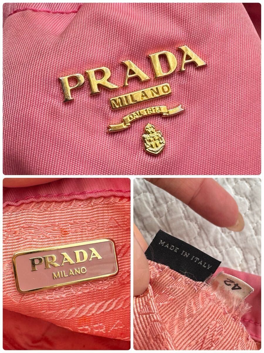 PRADA Mini Drawstring Pouch Mini Pouch Logo Tessu… - image 7