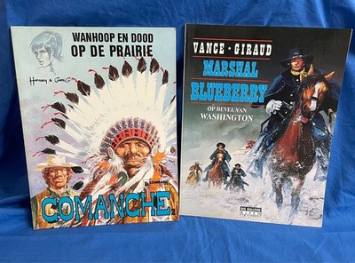 MARSHAL BLUEBERRY and WANHOOP EN DOOD OP DE PRAIRIE COMANCHE DUTCH COMIC BOOKS