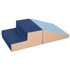 Softzone Junior Little Me Climb and Slide, Beginner Climber, Earthtone, 2-Piece