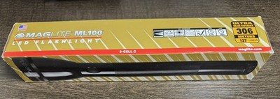 Maglite ML100 LED Flashlight 3C Black NEW No Batteries 