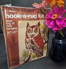 Malina Hook-a-Rug Kit Style 25/27 "Hoot Owl" 20"x27" 1970s Vintage Sealed Box