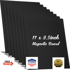 Fainne 8pk Magnetic Bulletin Board 11x8.5" Metal Tabletop Memo Display Home Offi