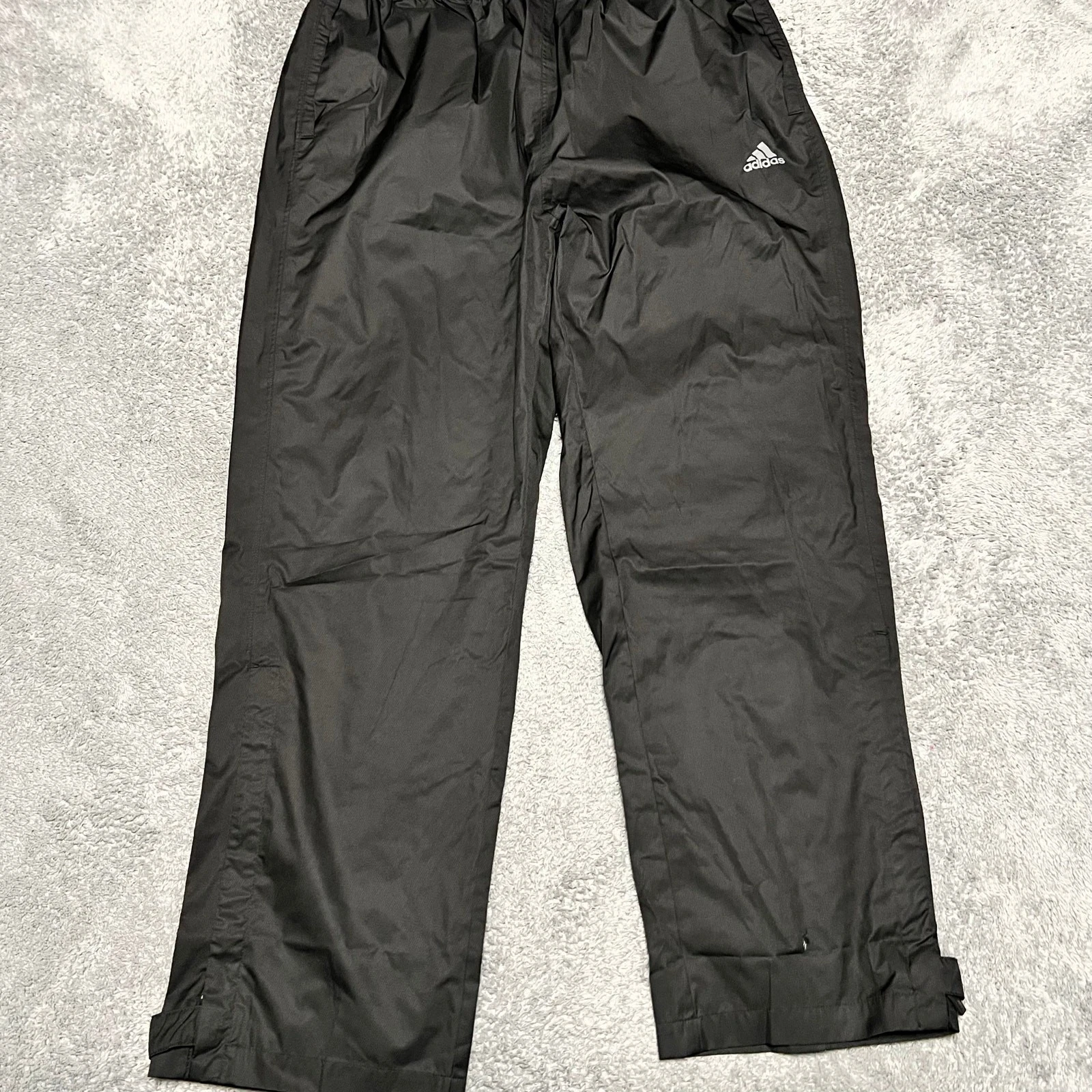 Adidas Golf Climastorm Rain Pants Mens XL Black Elastic Waist