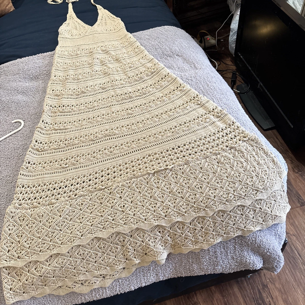 crochet dress ebay Moda International Dresses for Women for sale Size:US 2 Anastasia One Shoulder Modal Puffy Prom Dresses The red lining creates