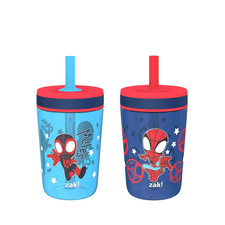 Spider-Man Kelso 15Oz Toddler Cups, 2-Pack Leak-Proof Sippy Cups for Kids