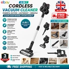 6 IN 1 Cordless Vacuum Cleaner Pet Hair Handheld Stick Vacuum Strong Suction UK