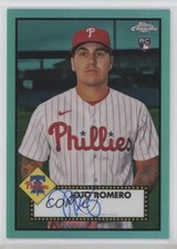 2021 Topps Chrome Platinum Anniversary Aqua Refractor /150 JoJo Romero Auto 2oe