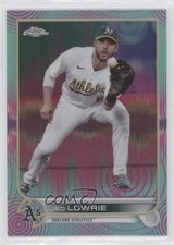 2022 Topps Chrome Sonic Aqua & Pink Pulse Refractor 143/199 Jed Lowrie #140 4k8