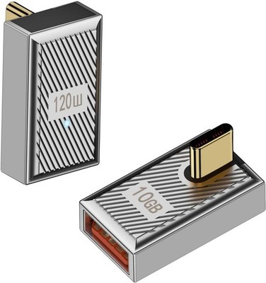 USB C auf USB3.1 Rechter Winkel Adapter 10Gbps OTG Metall Style 2 Stück