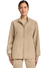 Cherokee Women's Scrubs Zip Up Scrub Jacket CK00013A KAKC Khaki Free Ship