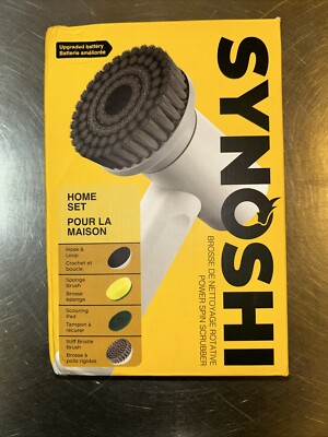 SYNOSHI !Verbesserte Batterie! Elektrische Reinigungsbürste + 3 Reinigungsköpfen