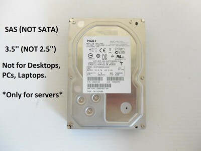 HGST Hitachi 2TB 7.2K SAS 3.5'' Hard Drive 6Gb/s HUS723020ALS640 Server Storage