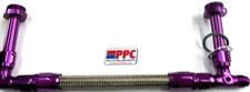 06 AN Holley 4150 Dual Inlet Carb Fuel Line W/ Steel Braid  Show Polish Purple