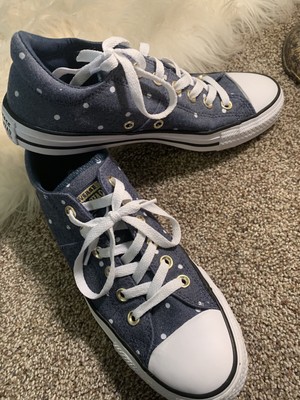 gold polka dot converse womens