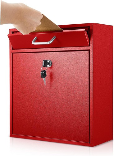Cassetta postale moderna 12x10,5x4,7 pollici chiusura a parete per consegna posta sicura - Foto 3 di 10