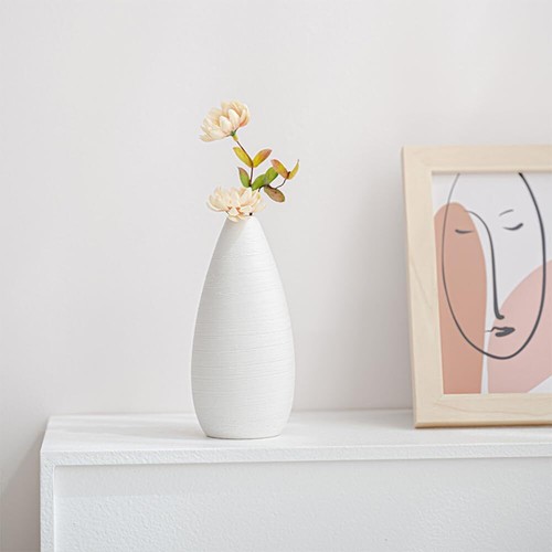 White Ceramic Vase Set 4PCS Small Vases for Flowers Ceramic Flower Vases for ... - Picture 5 of 7