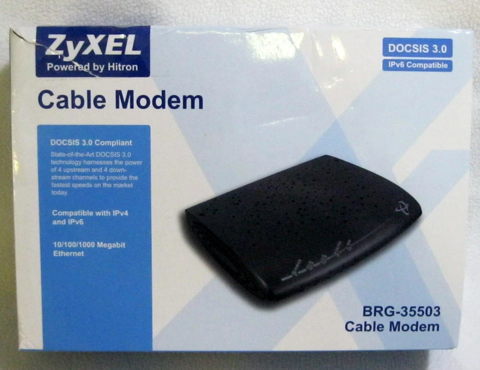 ZyXEL BRG-35503 DOCSIS 3.0 Cable Modem IPv4 + IPv6 Compatible  NEW - OPEN BOX - Image 2 of 4