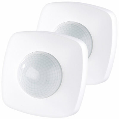 revolt Bewegungsensor: 2er-Set automatische Lichtschalter mit PIR-Präsenz-Sensor