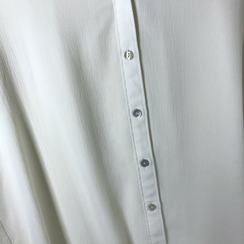 Soft Surroundings Women's Size Small White Button Front Sheer Long Sleeve Flowy - Picture 10 of 12