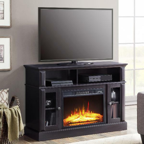 Corner Electric Fireplace 55 Tv Stand Media Console Credenza