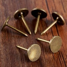 Flat Antique Furniture Upholstery Nails Door Studs Tacks Pins Decor 100PCS/SET