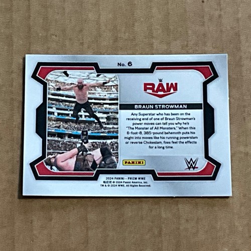 2024 Panini Prizm WWE - #6 Braun Strowman Raw  - Picture 2 of 2