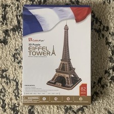 Eiffel Tower with Booklet, 82 Piece 3D Jigsaw Puzzle Made by 3D-Puzzle,Brand new