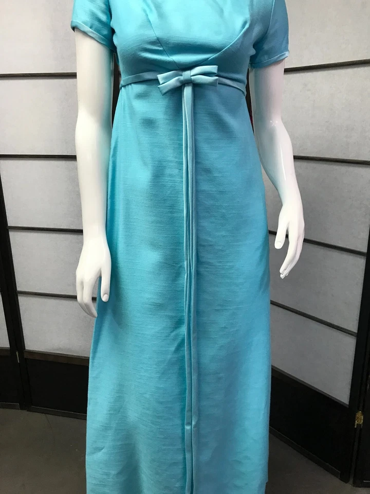 60-е винтажное дизайнерское синее макси-платье Emma Domb, рокабилли, ретро, пин-ап - Изображение 4 из 4