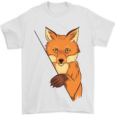 An Orange Fox Illustration Mens T-Shirt 100% Cotton