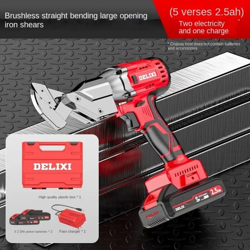 Electric Cordless Tin Snips Metal Sheet Shear Cutter Scissor W/ 2 Batteries - Picture 6 of 16