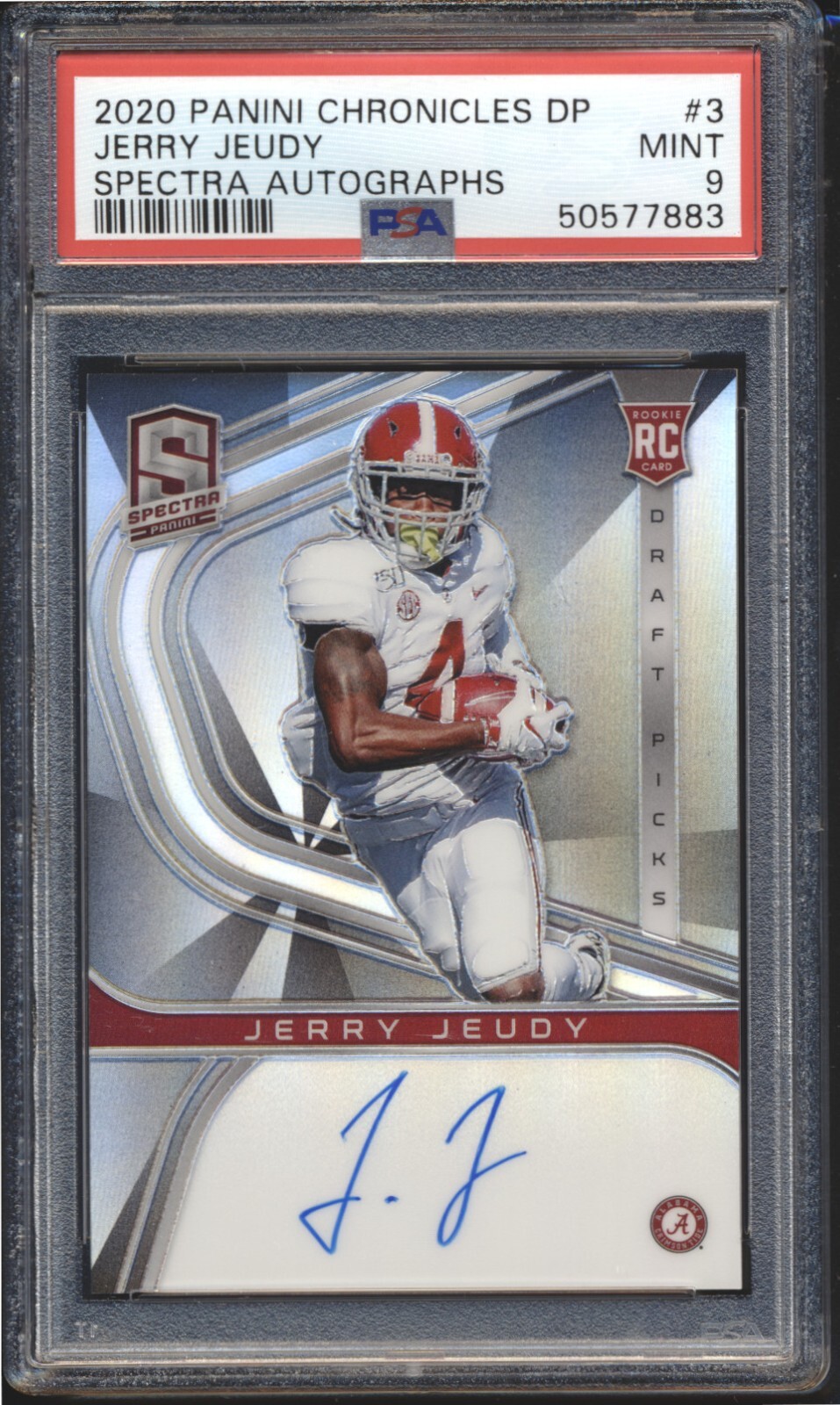 Jerry Jeudy Panini Chronicles Draft Picks Spectra Autographs #3 Base