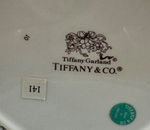 Tiffany & Co Garland Holiday Merry Christmas Ribbon Creamer Pitcher 6” = - Picture 7 of 7