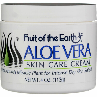 2 Pack Fruit Of The Earth Aloe Vera Skin Care Cream, 4 oz