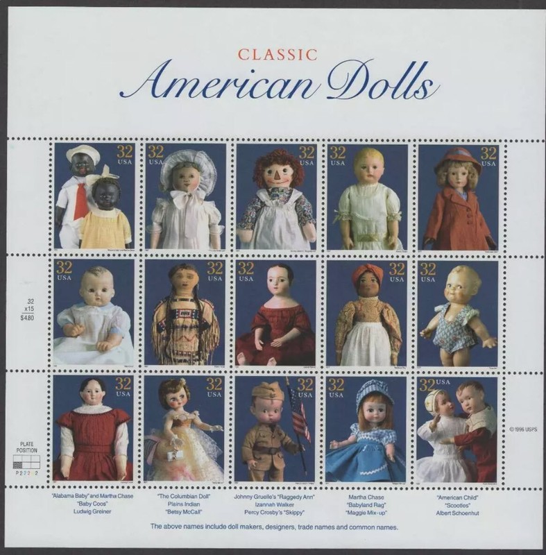 Scott # 3151 - US Souvenir Sheet Of 15 - American Dolls - MNH - 1997