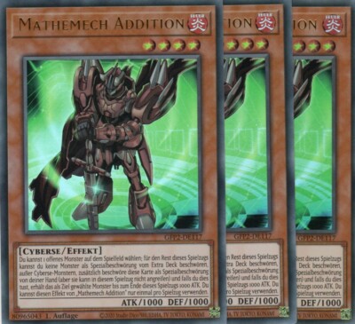 yugioh 3x Mathemech Addition GFP2-DE117 ULTRA 1AUFLAGE DEUTSCH