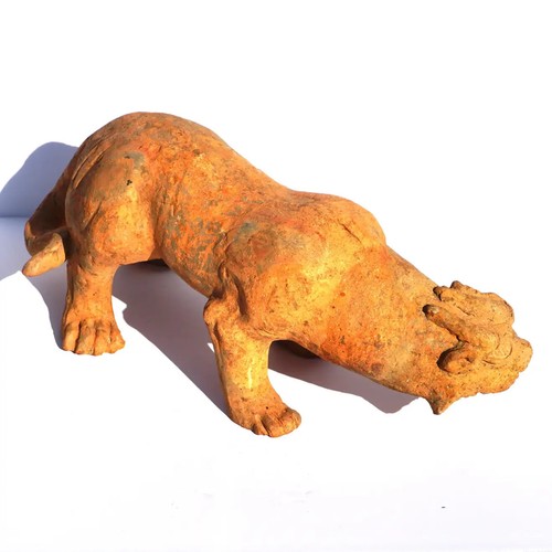 Han Dynasty Pottery Sculpture of a Winged Lion Mythical Beast TL Tested - Picture 6 of 13