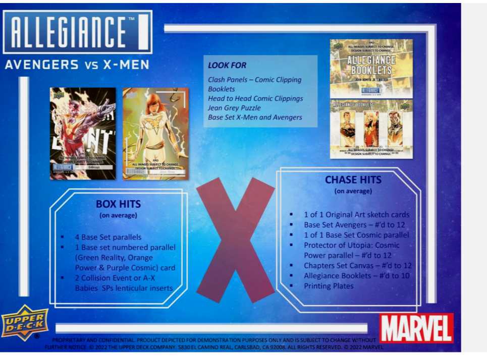 2023 Upper Deck Marvel's Allegiance: Avengers vs X-Men Hobby Box Factory Sealed - Picture 6 of 6