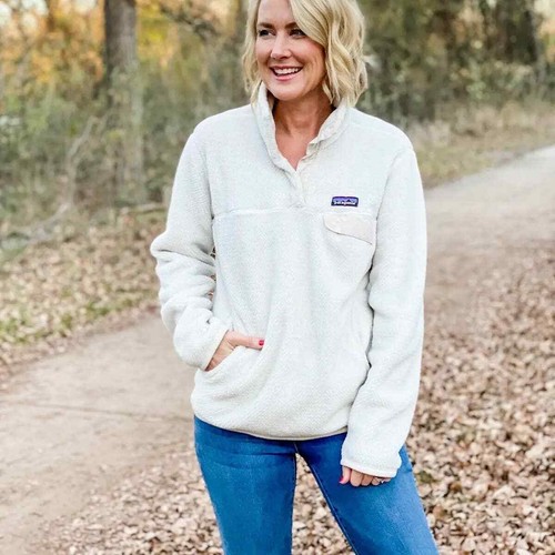 Patagonia fleece cream pullover | eBay