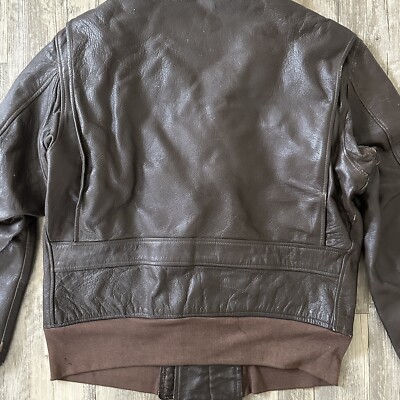 Vintage Military USN The Martin Lane Co Inc G-1 Leather Jacket