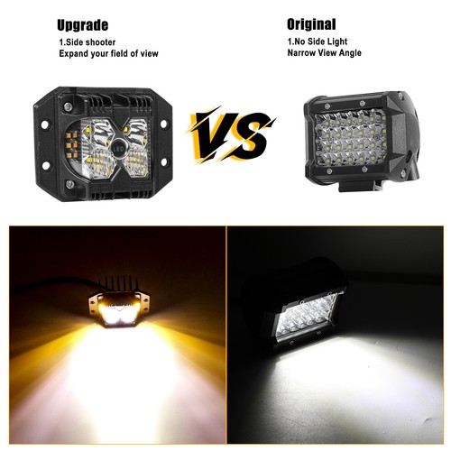 Pair 5" Flush Mount LED Work Lights Rear Bumper Reverse Pods Offroad Driving 4WD - Picture 7 of 11