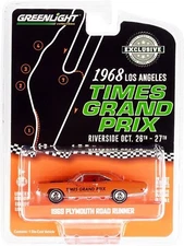 1969 PLYMOUTH ROAD RUNNER PACE CAR ORANGE 1968 LA TIMES GP 1/64 GREENLIGHT 30273