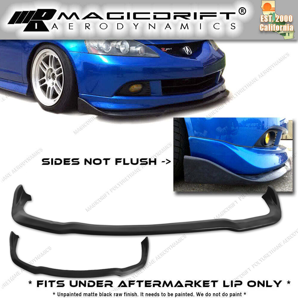 For 02 03 04 05 06 Acura RSX Front Bumper Add-on Winglet Diffuser ...