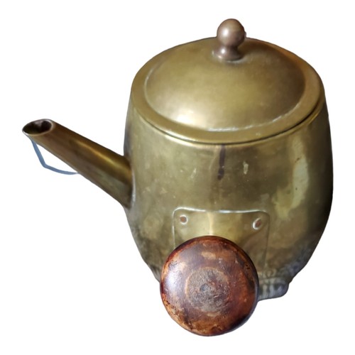 Vintage Brass W/Wooden Side Handle Kyusu Turkish Tea/Coffee Pot/Kettle - Picture 2 of 13