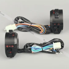 Motorcycle 7/8" Handlebar Horn Turn Signal Headlight Electrical Start Switch J05