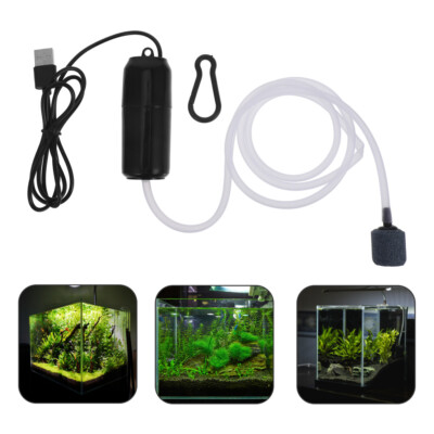 Aquarium Air Fish Tank Bubbler Oxygen Pump Air Fittings USB Air Pump Small 