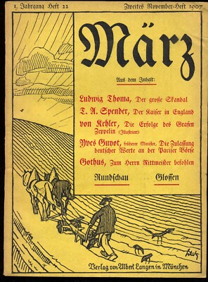 MÄRZ   Halbmonatsschrift #22 f. deutsche Kultur 1. Jg. 1907 Hermann HESSE et al.