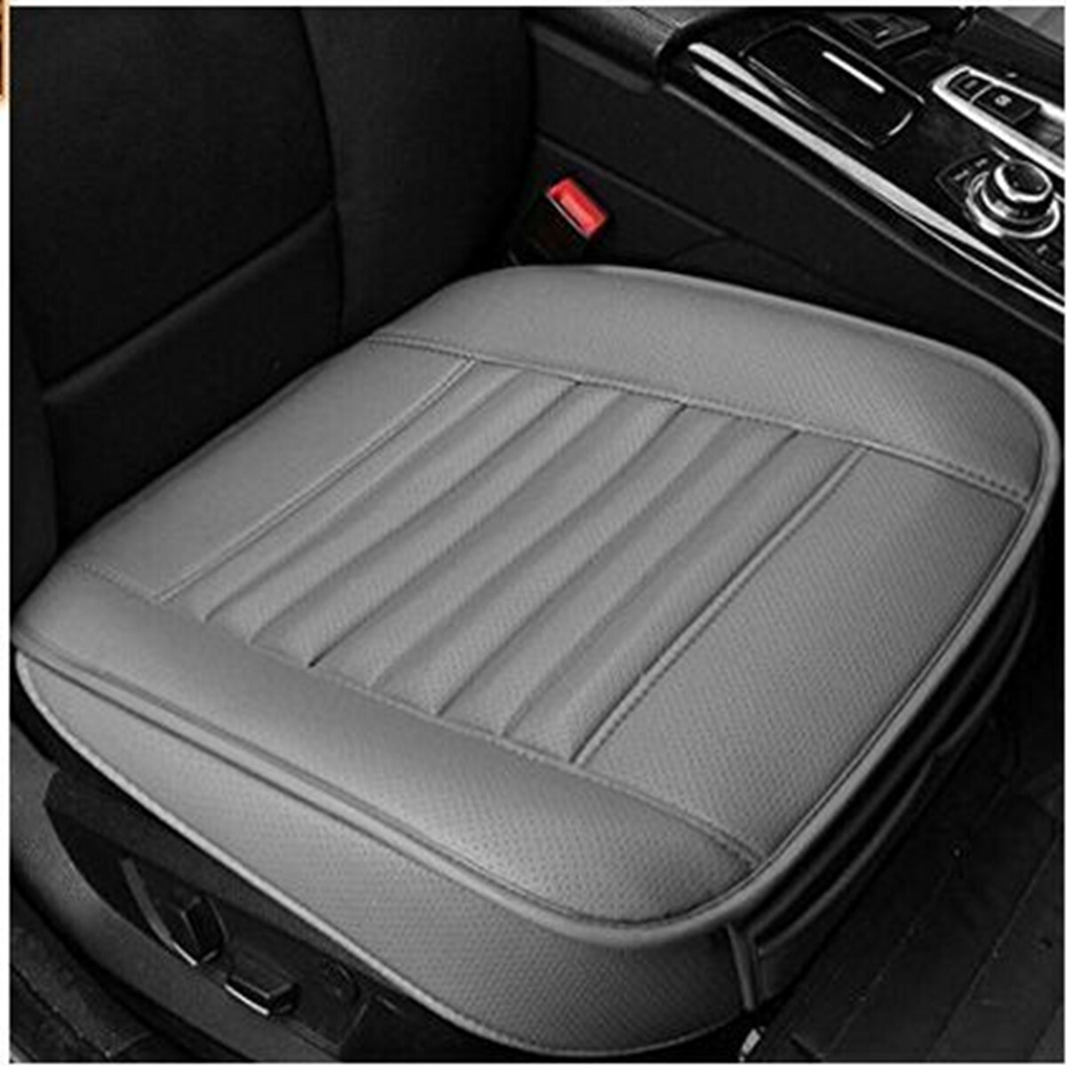 Car Seat Cover Full Surround Seat Cushion Breathble Pad Non-slip Cover Gray 1Pcs