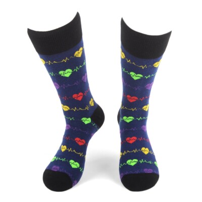 Funny Socks Heart Beat Novelty Socks Heart Monitor Socks Heart Doctor Socks Dr